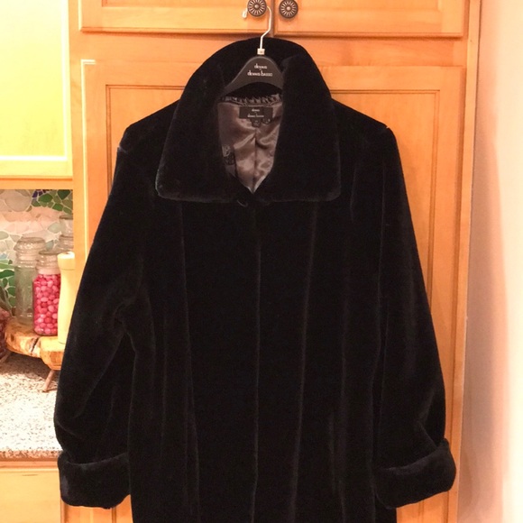 NWOT Women’s Dennis Basso faux fur coat - black - 3X - Picture 2 of 11